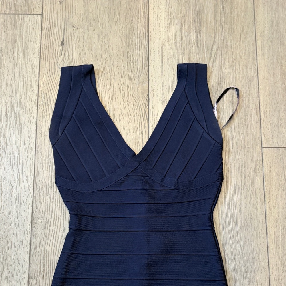 Herve Leger Navy Blue mini Dress - Picture 2 of 6